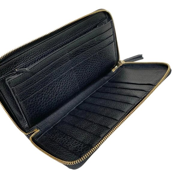 Auth GUCCI Soho 291102 Black Leather - Long Wallet - Picture 5 of 6